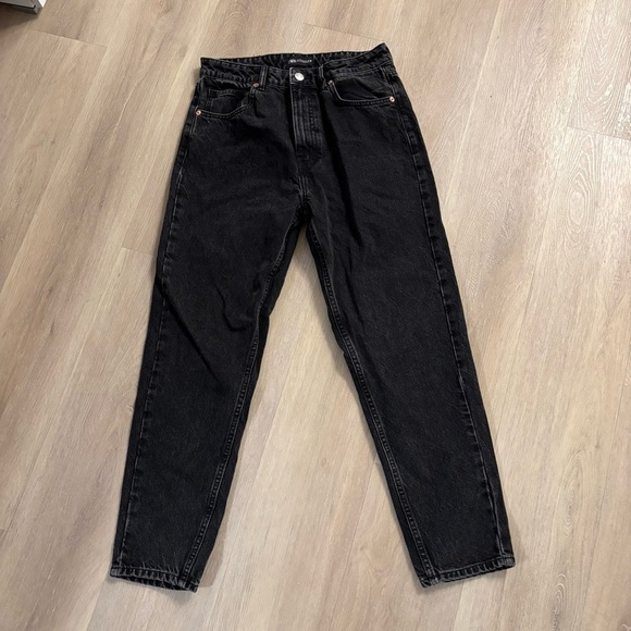 Zara Denim - Zara black denim high rise crop bottom denim jean